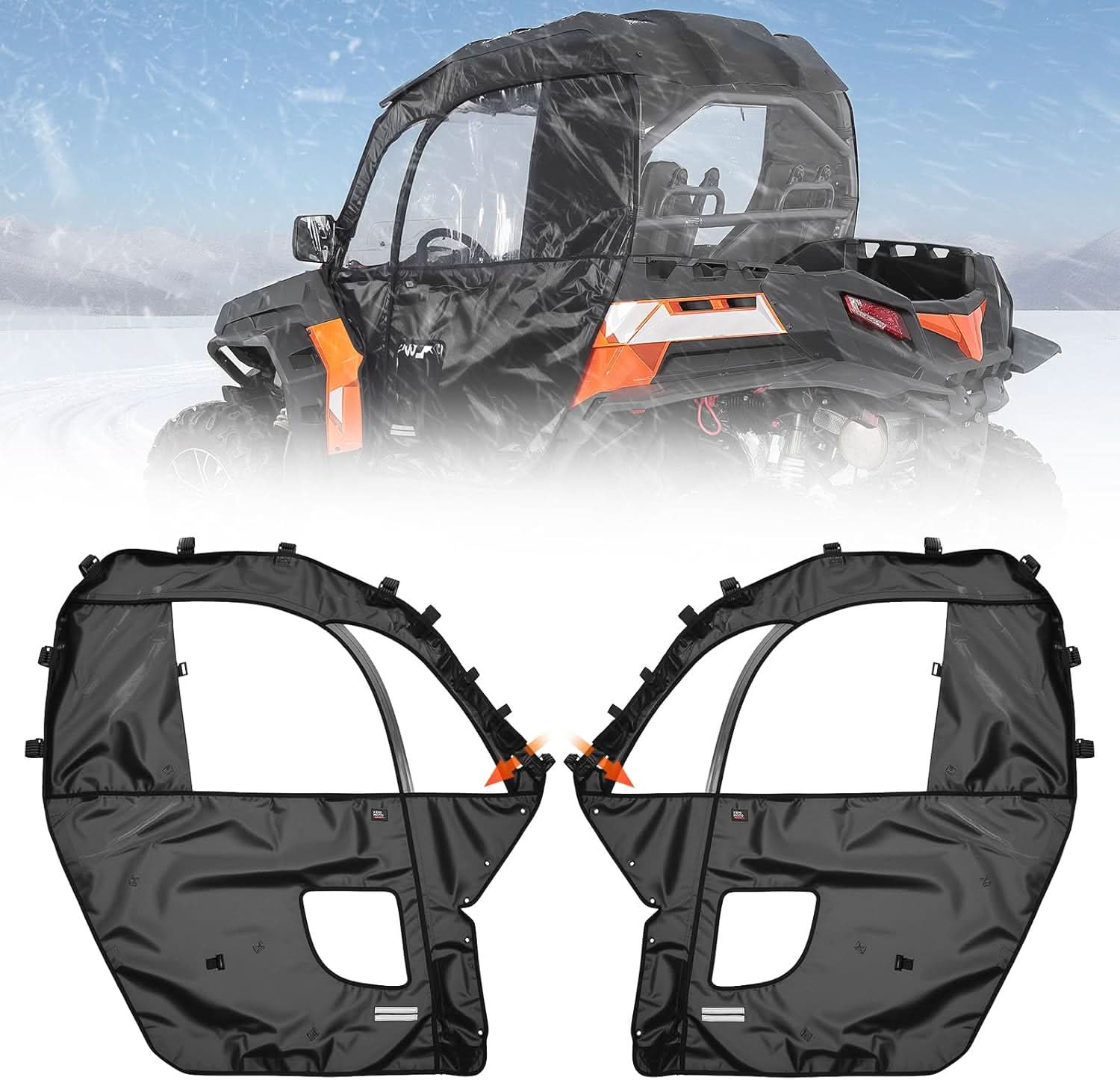 UTV Soft Upper Doors for CFMOTO ZForce 500/800EX/1000 - Kemimoto
