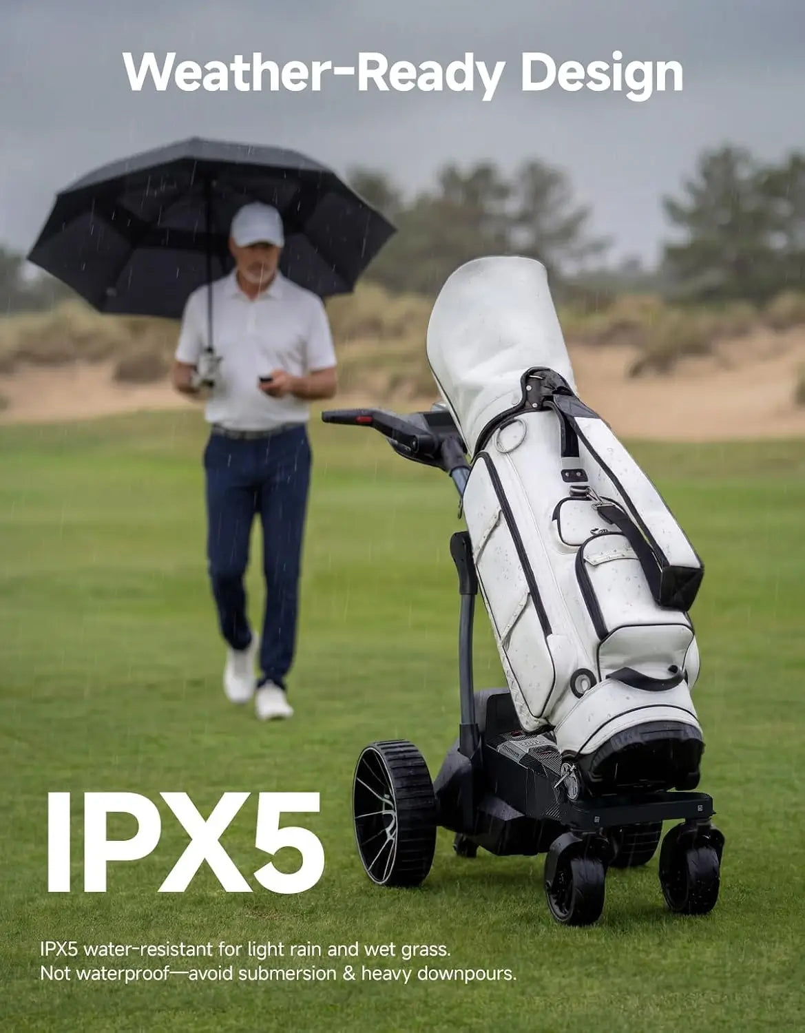 KEMIMOTO ApexR Electric Golf Push Cart with Remote Control, 36 Hole