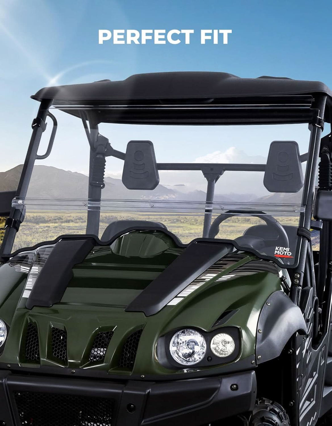 PC Front Windshield for Hisun Axis Coleman Massimo 500/700 - Kemimoto