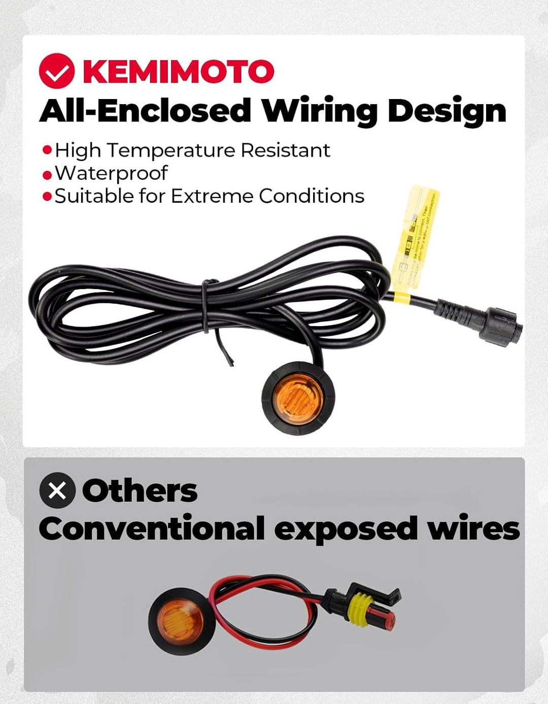 Universal Plug & Play Turn Signal Kit With Rocker Switch & 110D Horn - Kemimoto