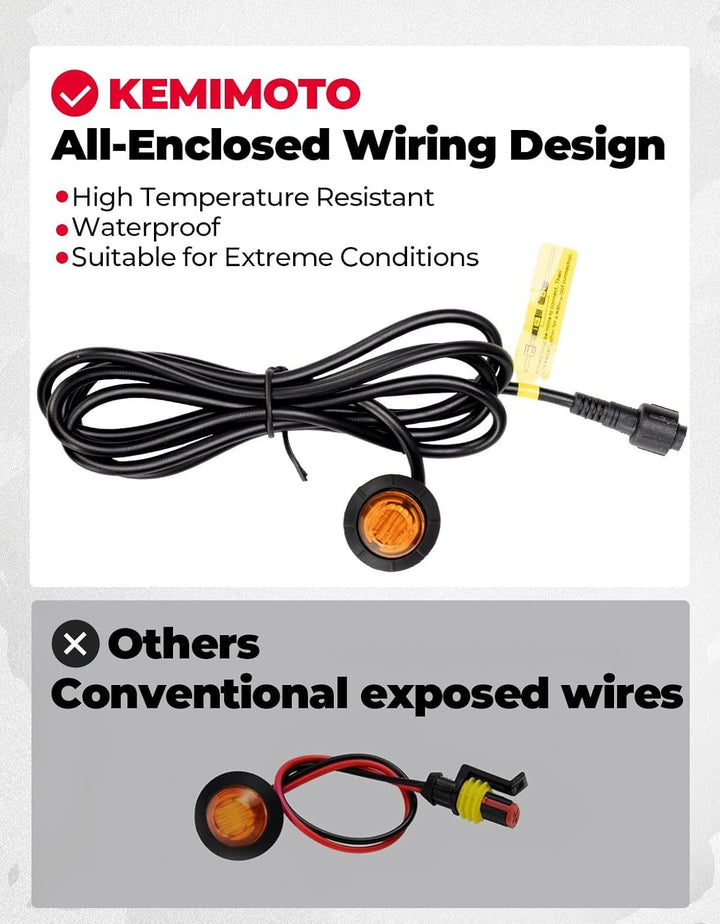 Universal Plug & Play Turn Signal Kit With Rocker Switch & 110D Horn - Kemimoto