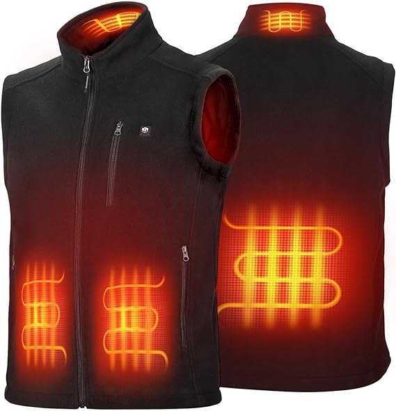 Warming Electric Heated Vest, BATTERY NOT INCLUDED - Kemimoto