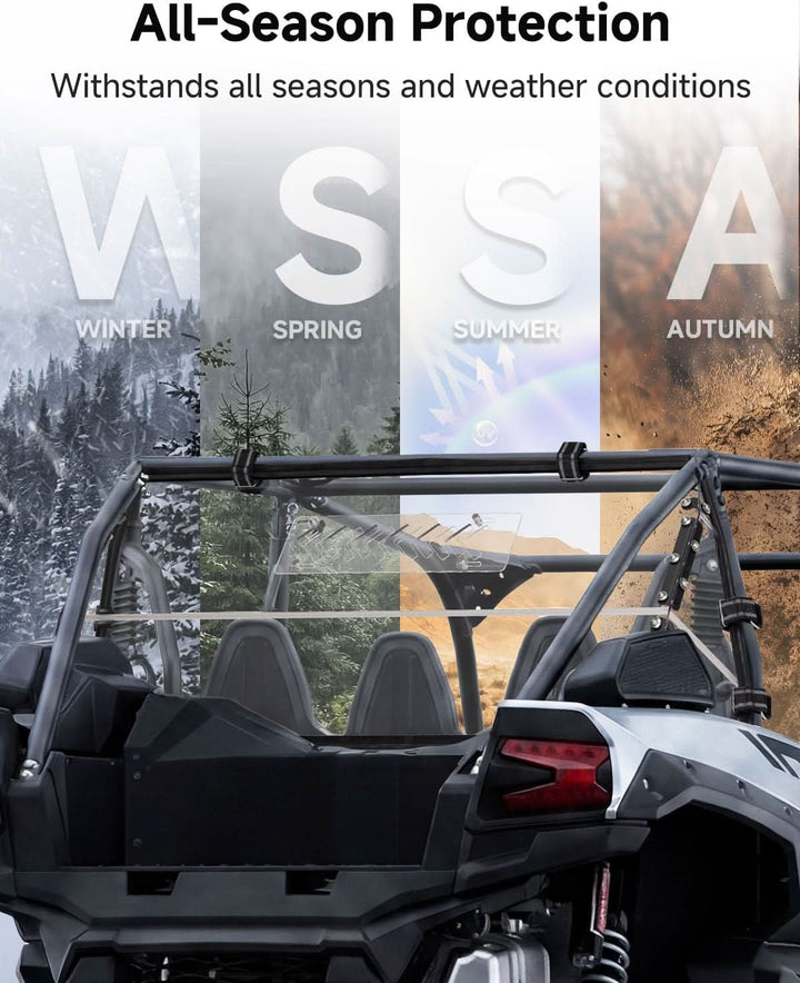 UTV Sliding Rear Windshield For Kawasaki Teryx KRX 4 1000