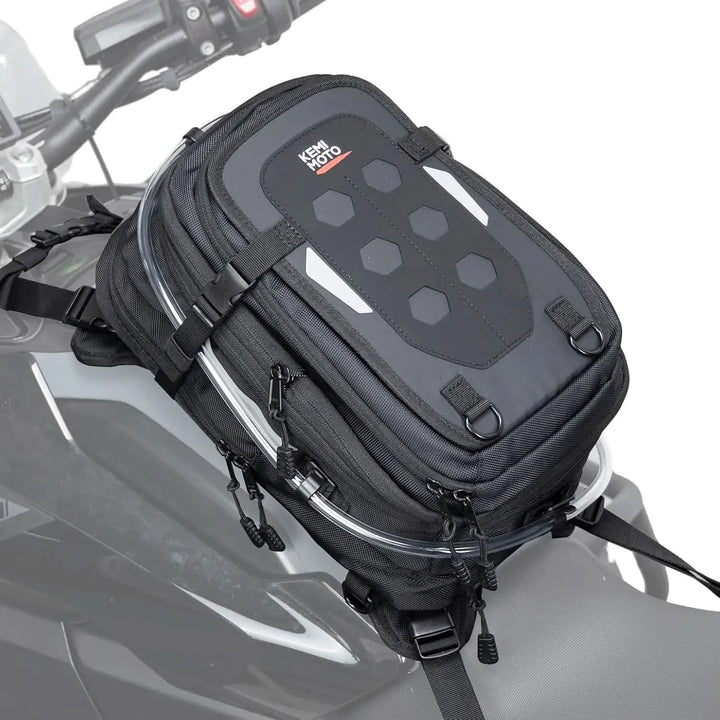 9-12L Motorcycle Tank Bag Backpack with Hydration Bladder