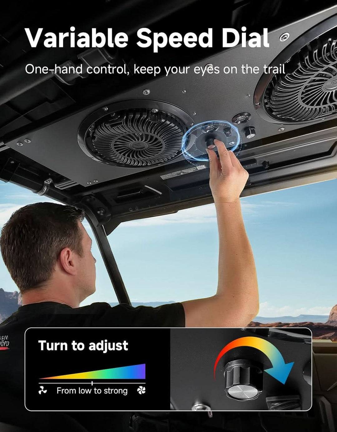 UTV overhead cooling fan - Kemimoto