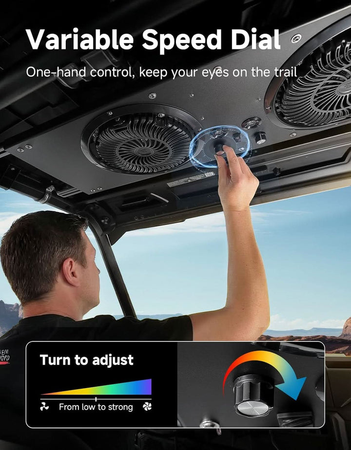 UTV overhead cooling fan - Kemimoto