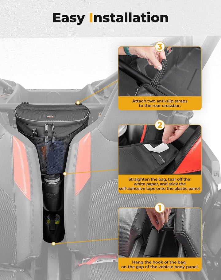 Center Storage Bag with Cup holder for 2024-2025 Polaris RZR XP 1000/ 4 - Kemimoto