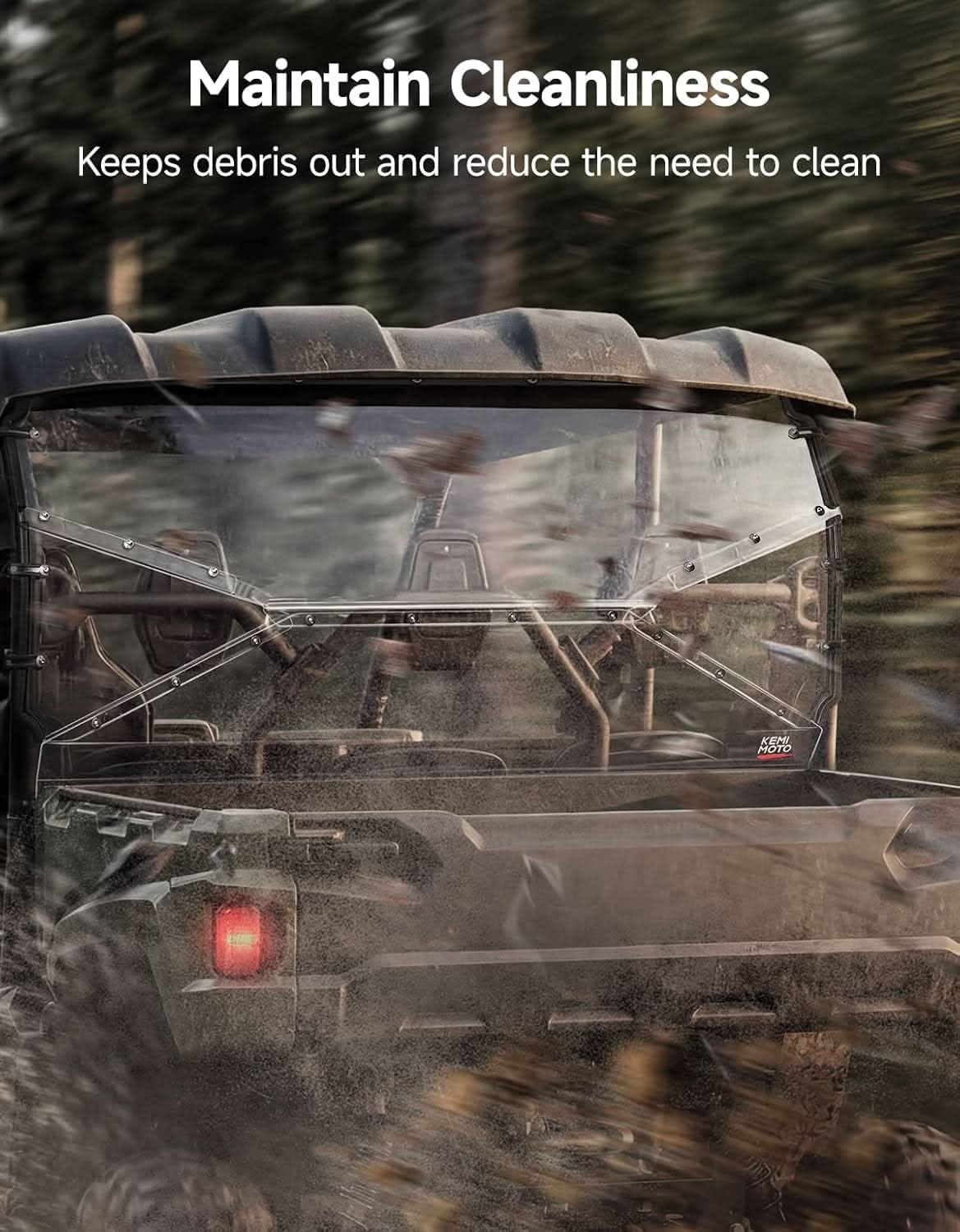 UTV Rear Windshield For Yamaha Viking - Kemimoto