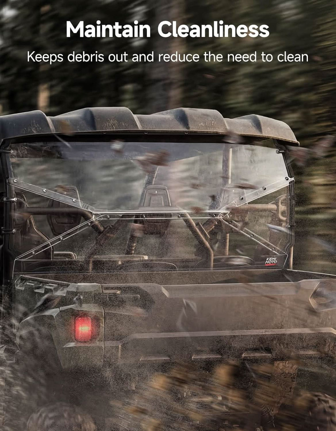 UTV Rear Windshield For Yamaha Viking - Kemimoto