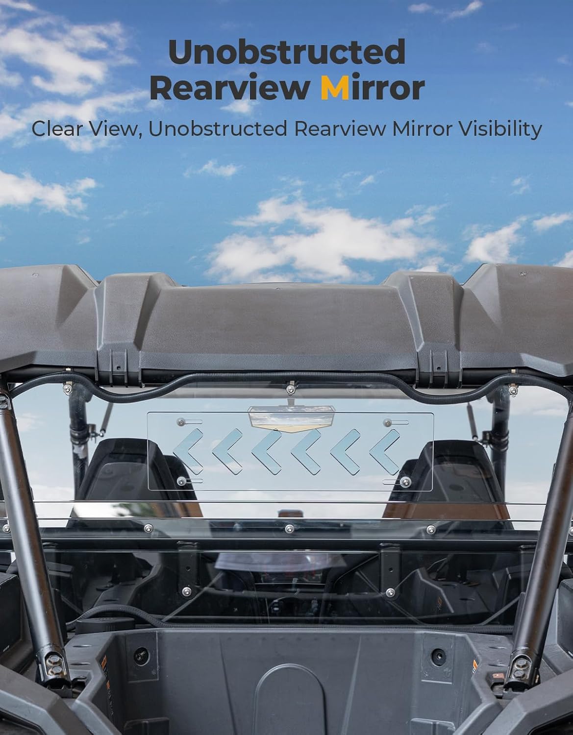Vented Clear Rear Windshield for Polaris RZR XP 1000 2024-2025 - Kemimoto