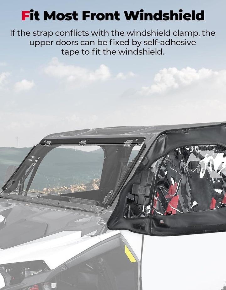 Soft Cab Enclosure Upper Doors for Polaris RZR XP 4 1000 2024-2025 - Kemimoto