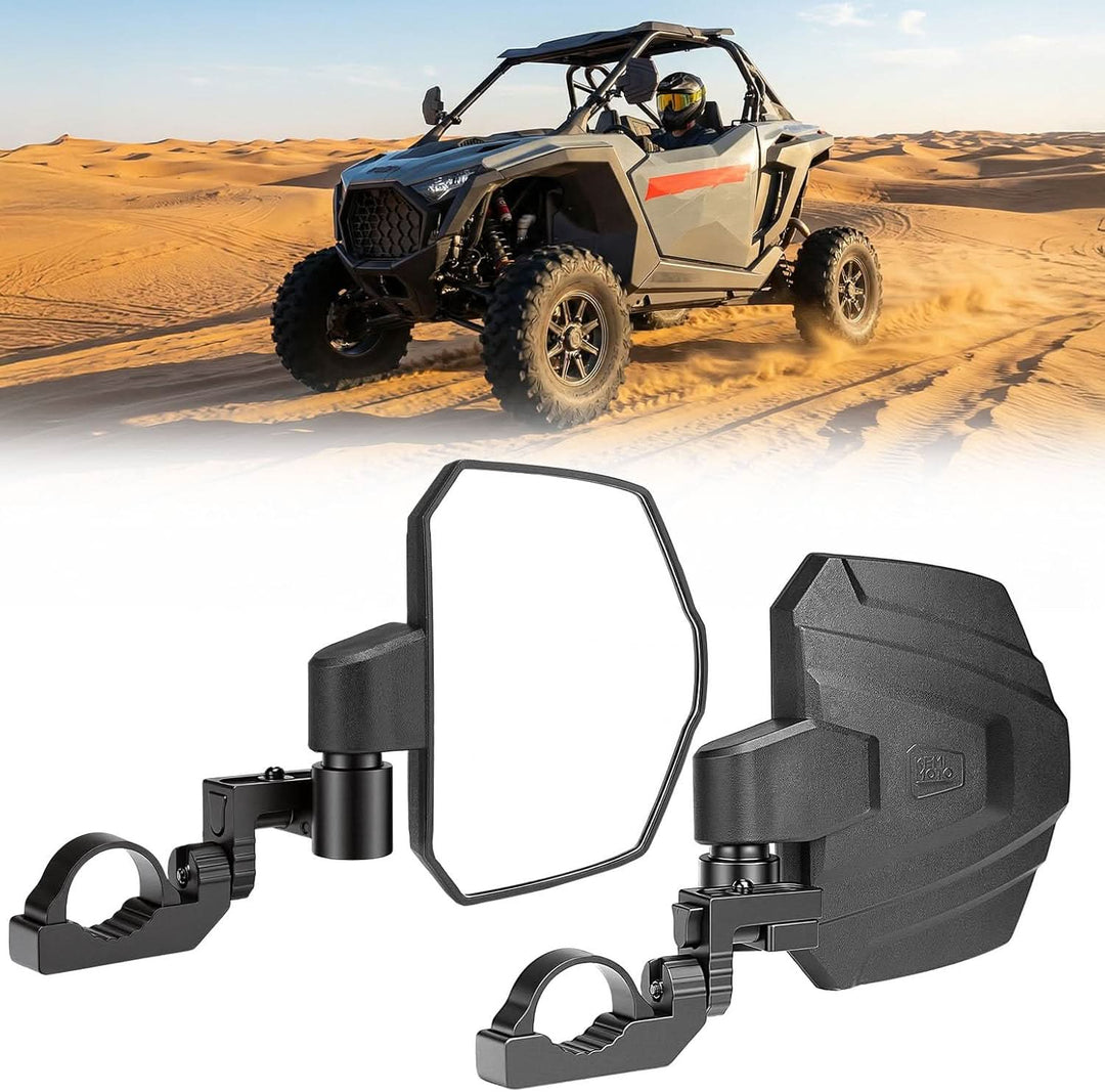 3 in 1 Large Side Mirrors Fit in 1.65-2" Roll-Bar For RZR|X3|Pioneer|Uforce - Kemimoto