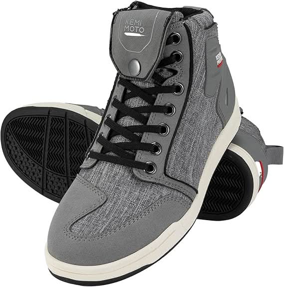 Motorcycle Shoes for Men - Durable Protective Riding Boots - Kemimoto
