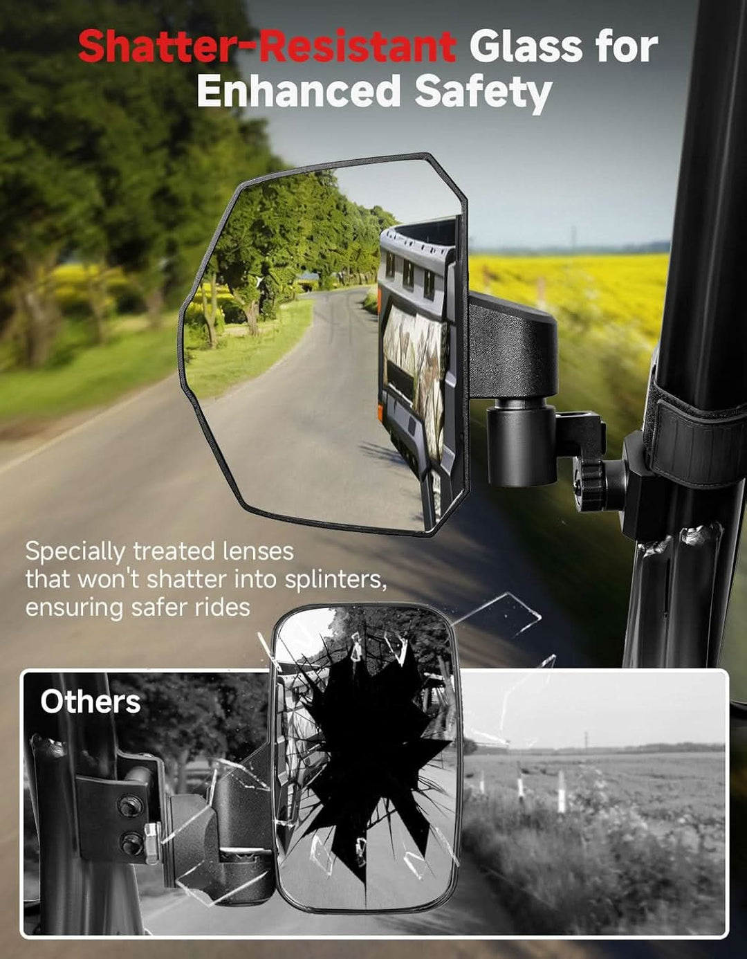 UTV Side Mirrors For Polaris|Can-Am| CFMOTO - Kemimoto