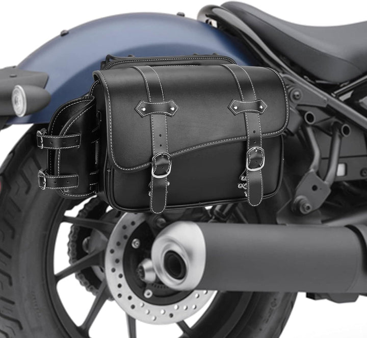Motorcycle Leather Saddle bag for Rebel 250, 500, 1100 - Kemimoto