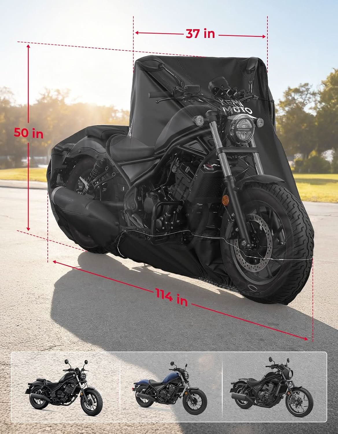Heavy Duty Motorcycle Cover for Harley & Cruiser Bikes