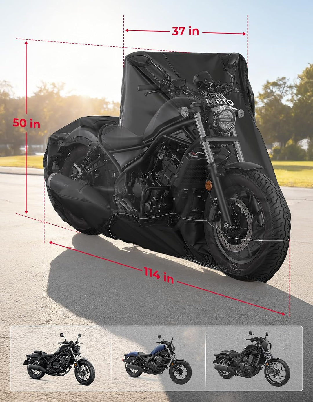 Heavy Duty Motorcycle Cover for Harley & Cruiser Bikes