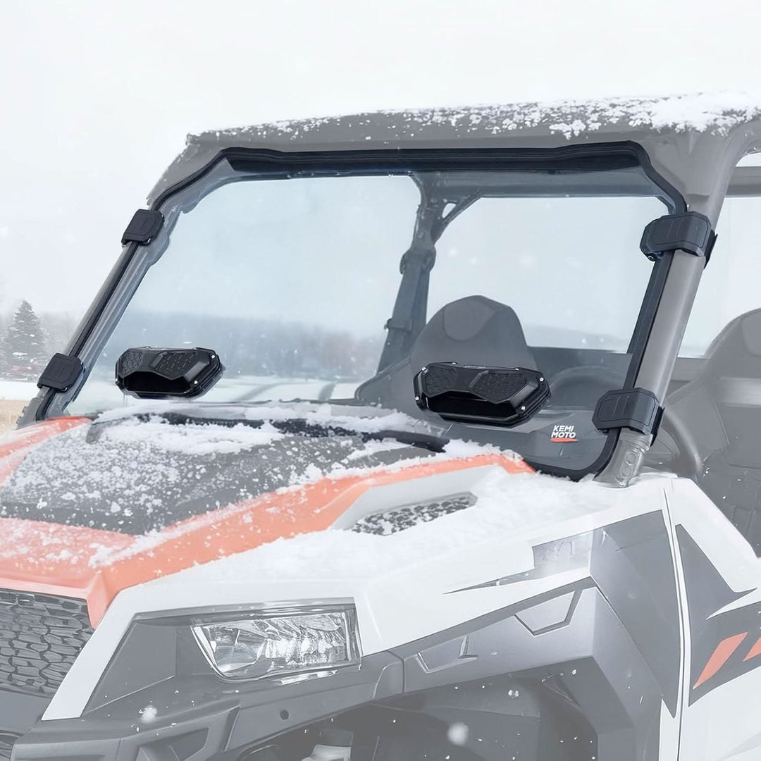 Vented Front Full Windshield for Polaris General 1000 / 4 1000 / XP 1000 / XP 4 1000 (2016-2026) - Kemimoto