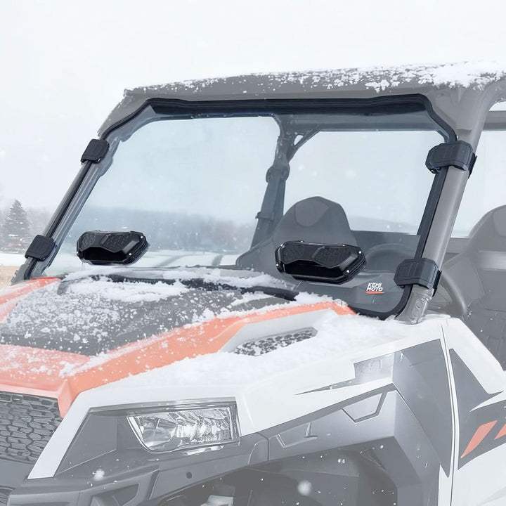 Vented Front Full Windshield for Polaris General 1000 / 4 1000 / XP 1000 / XP 4 1000 (2016-2026) - Kemimoto