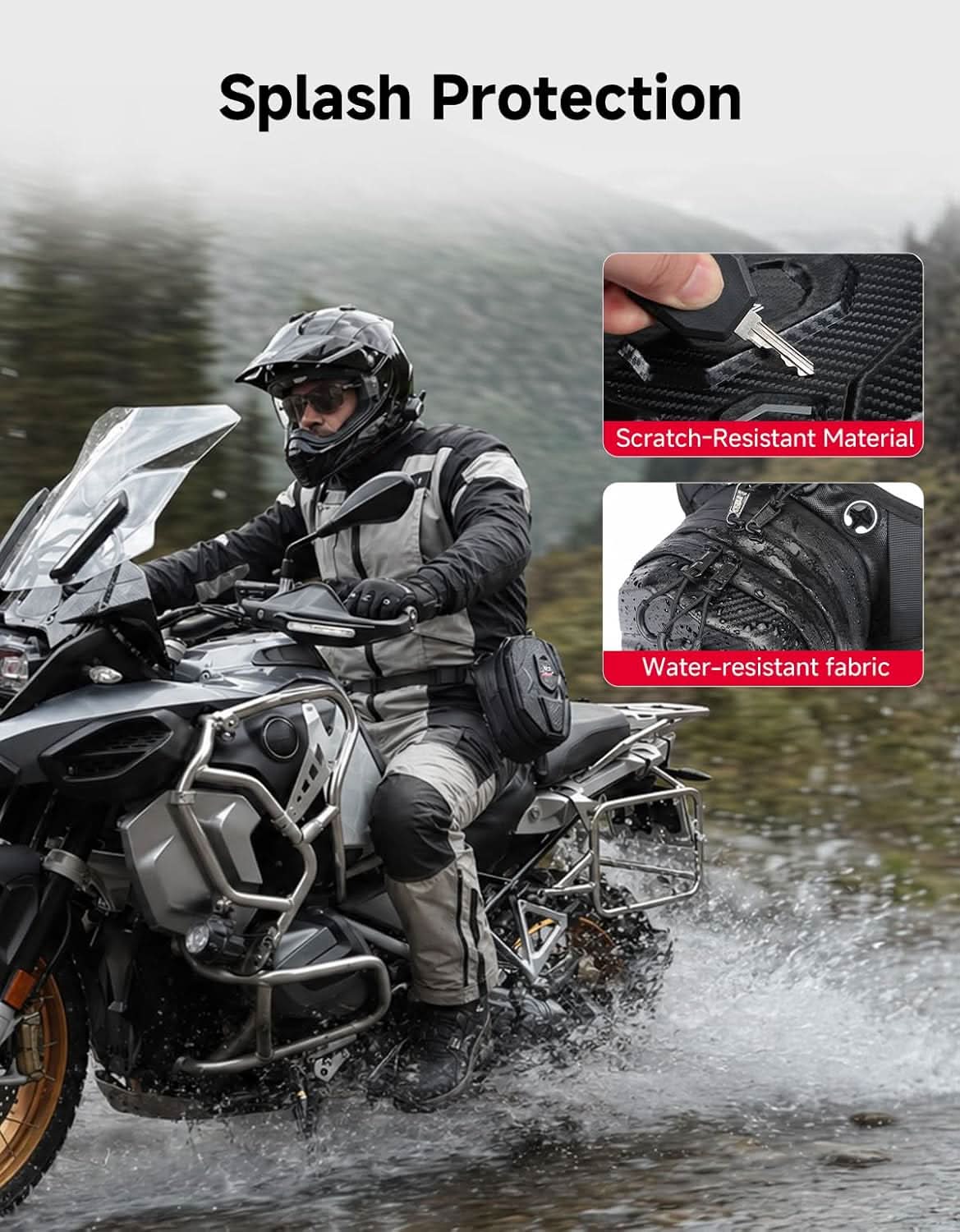 Motorcycle EVA Hard Shell Leg Bag for Men Women
