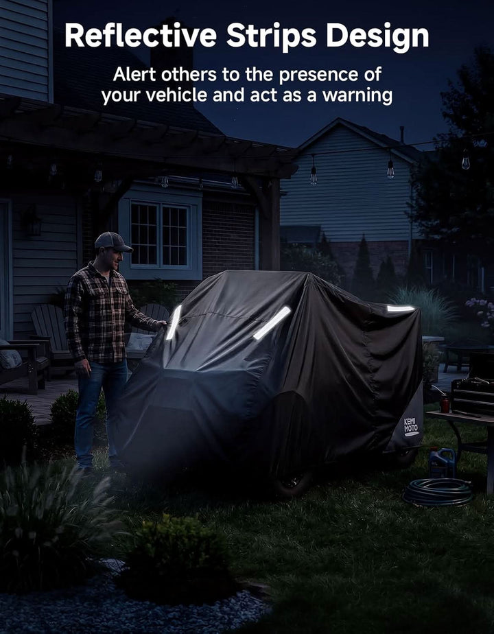 Universal ATV Cover for 4 Wheeler, Quad Cover for YFZ 450R, Raptor 700, Fourtrax Recon, Arctic Cat 300, Can-Am TRX (78.7"x43.3"x43") - Kemimoto