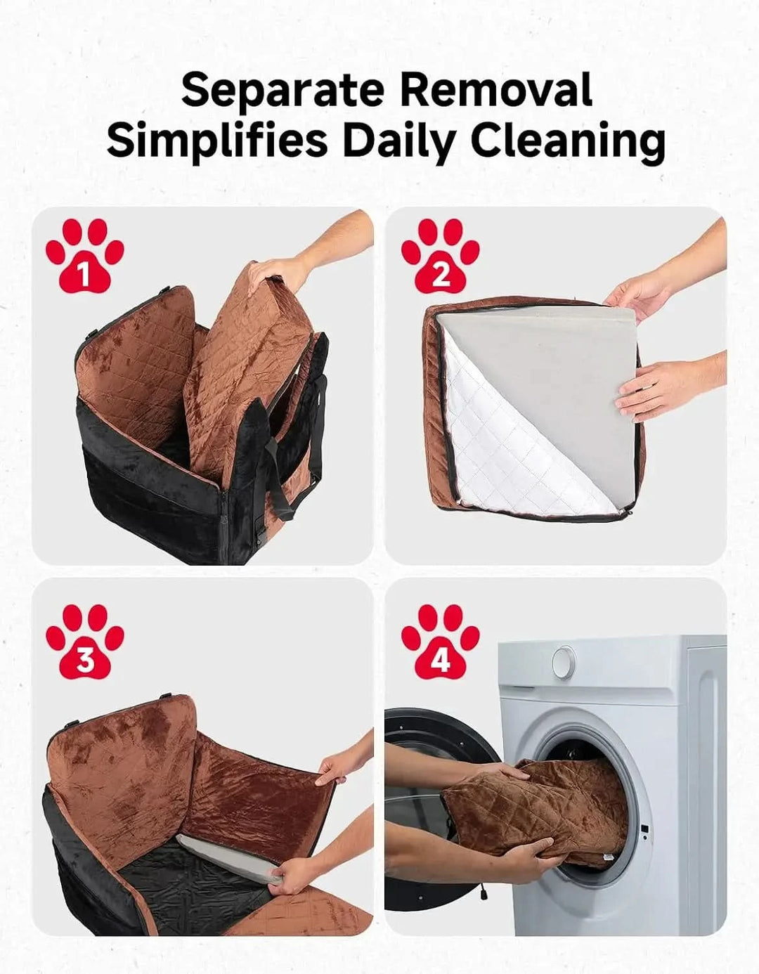 Golf Cart Dog Seat with Washable Cover for Small and Medium Pets