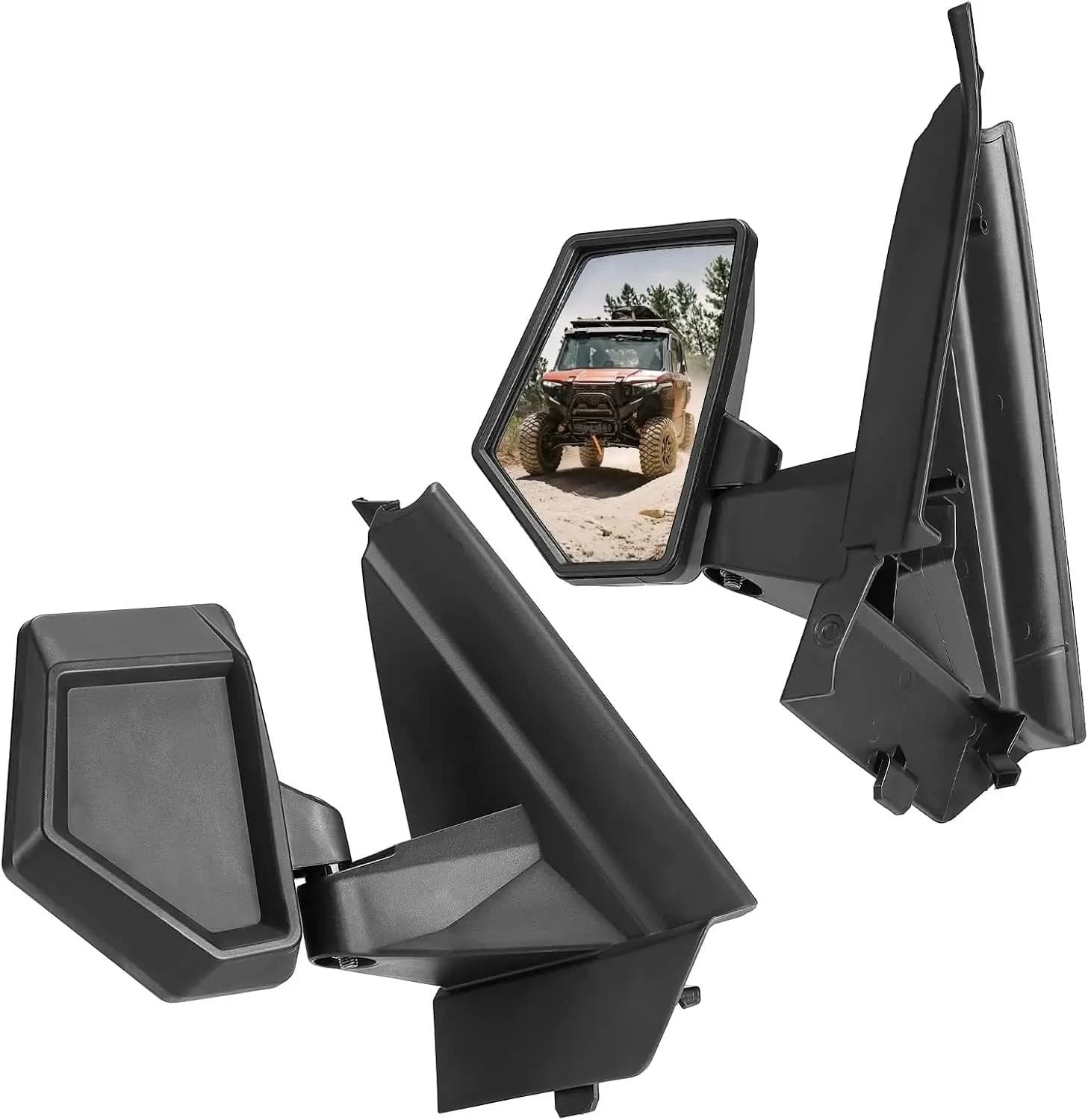 Adjustable Folding Side Mirrors with Guard Plate for Polaris Xpedition XP / ADV 2024-2026