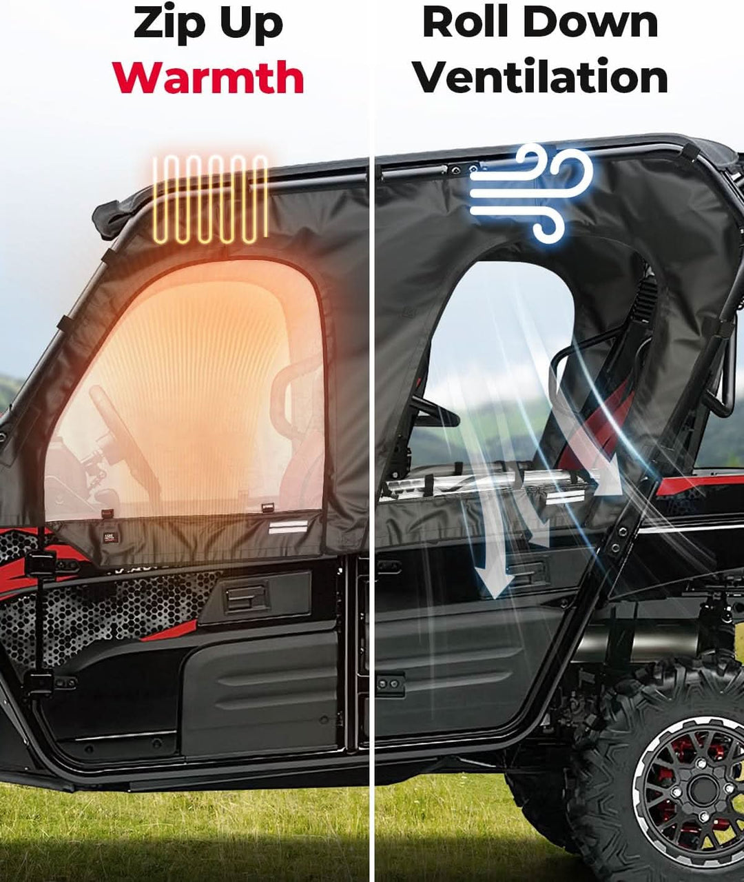 Soft Upper Doors For Kawasaki Teryx 4 800 |Teryx 4 S - Kemimoto