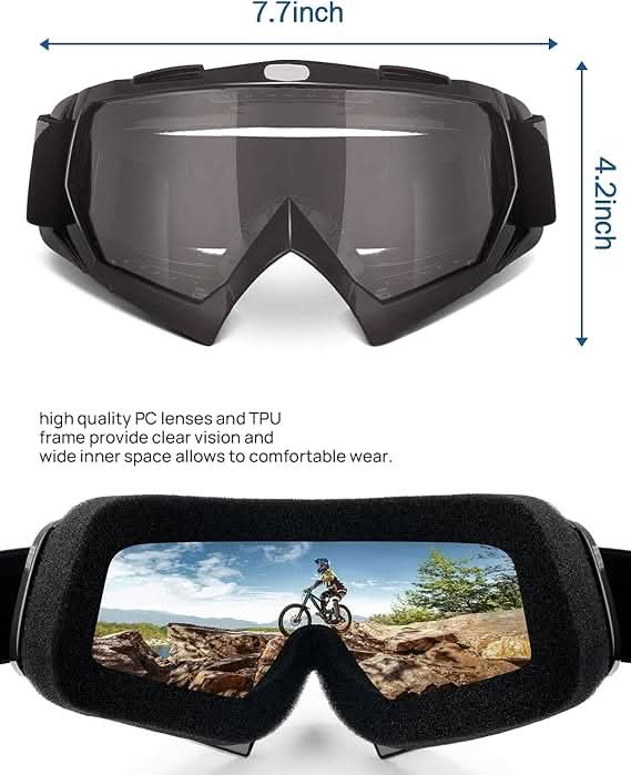 Dirt Bike Goggles Motocross Goggles ATV UTV Goggles Anti UV Riding Goggles - Kemimoto