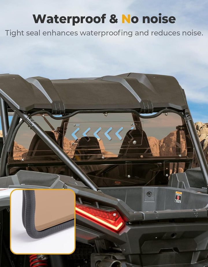 Tinted Rear Windshield for Polaris RZR XP 1000 2024-2025 - Kemimoto