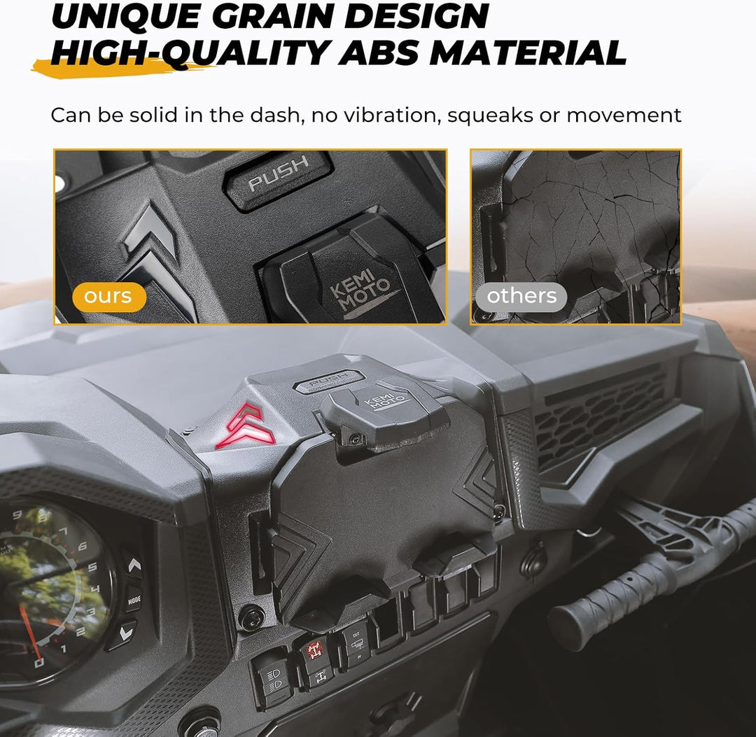 Electric Device GPS Mount Storage Box for 2019-2023 Polaris RZR XP 1000 XP Turbo - Kemimoto
