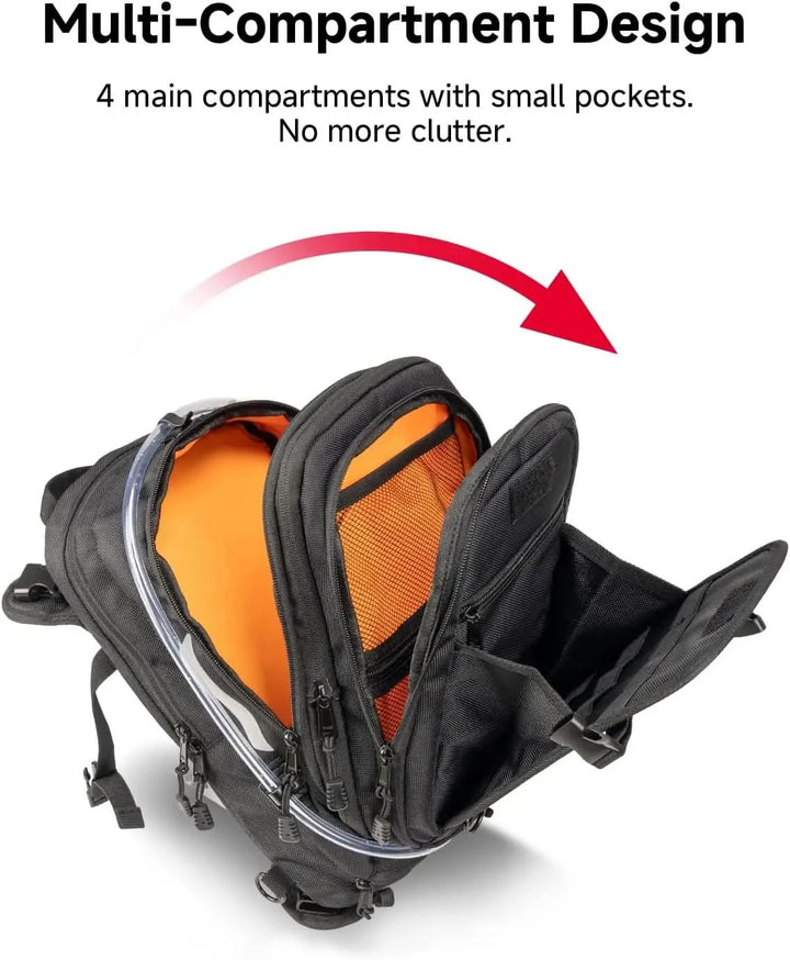 9-12L Motorcycle Tank Bag Backpack with Hydration Bladder