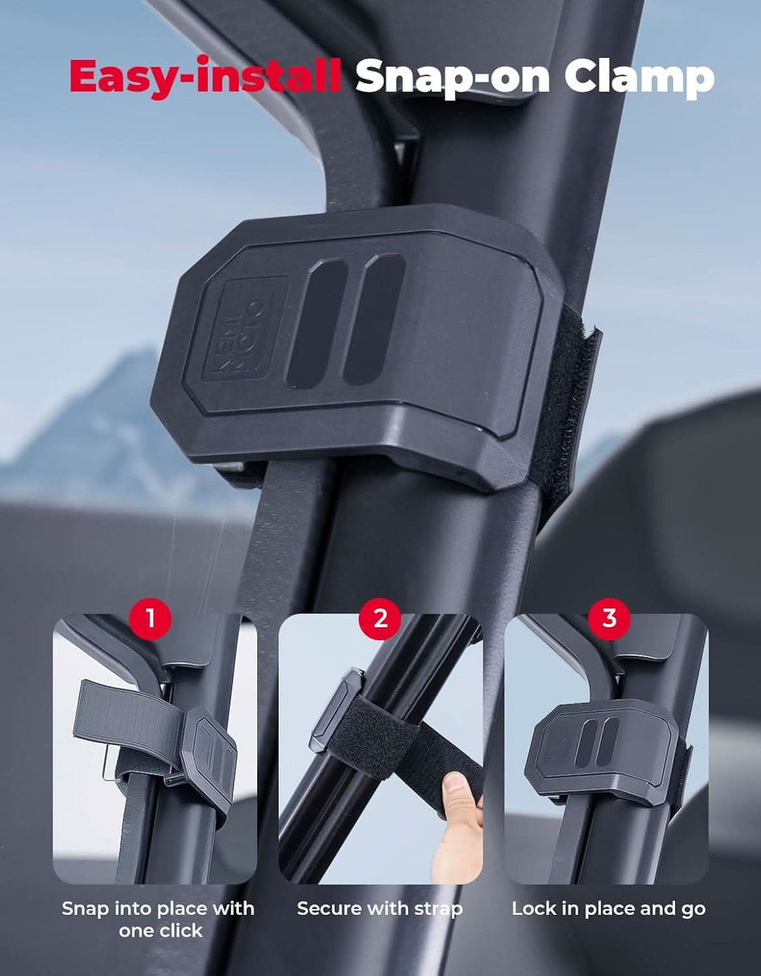 Vented Front Full Windshield for Polaris General 1000 / 4 1000 / XP 1000 / XP 4 1000 (2016-2026) - Kemimoto