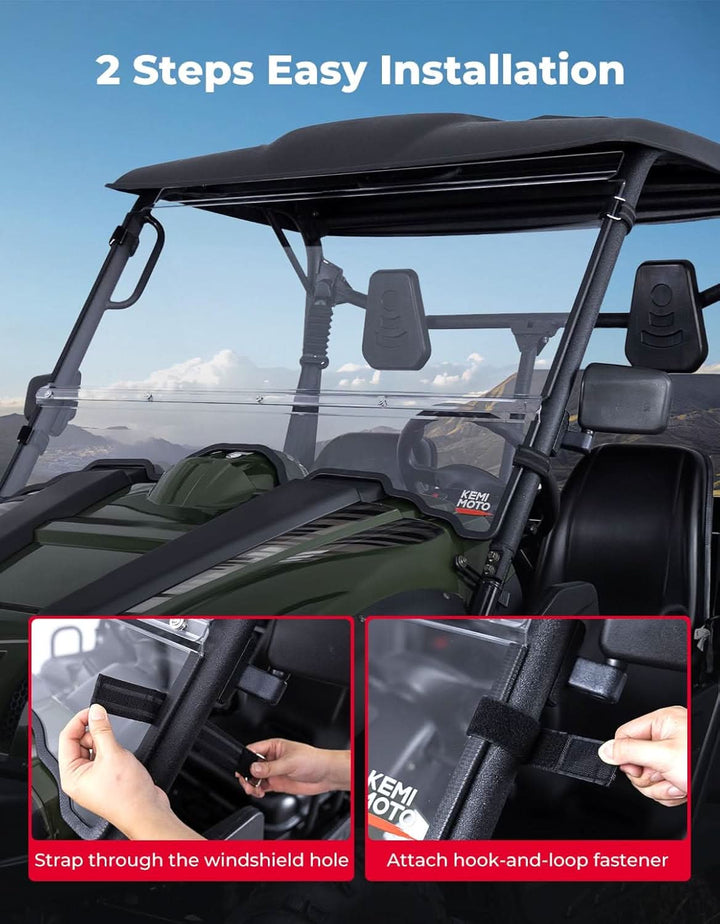 PC Front Windshield for Hisun Axis Coleman Massimo 500/700 - Kemimoto