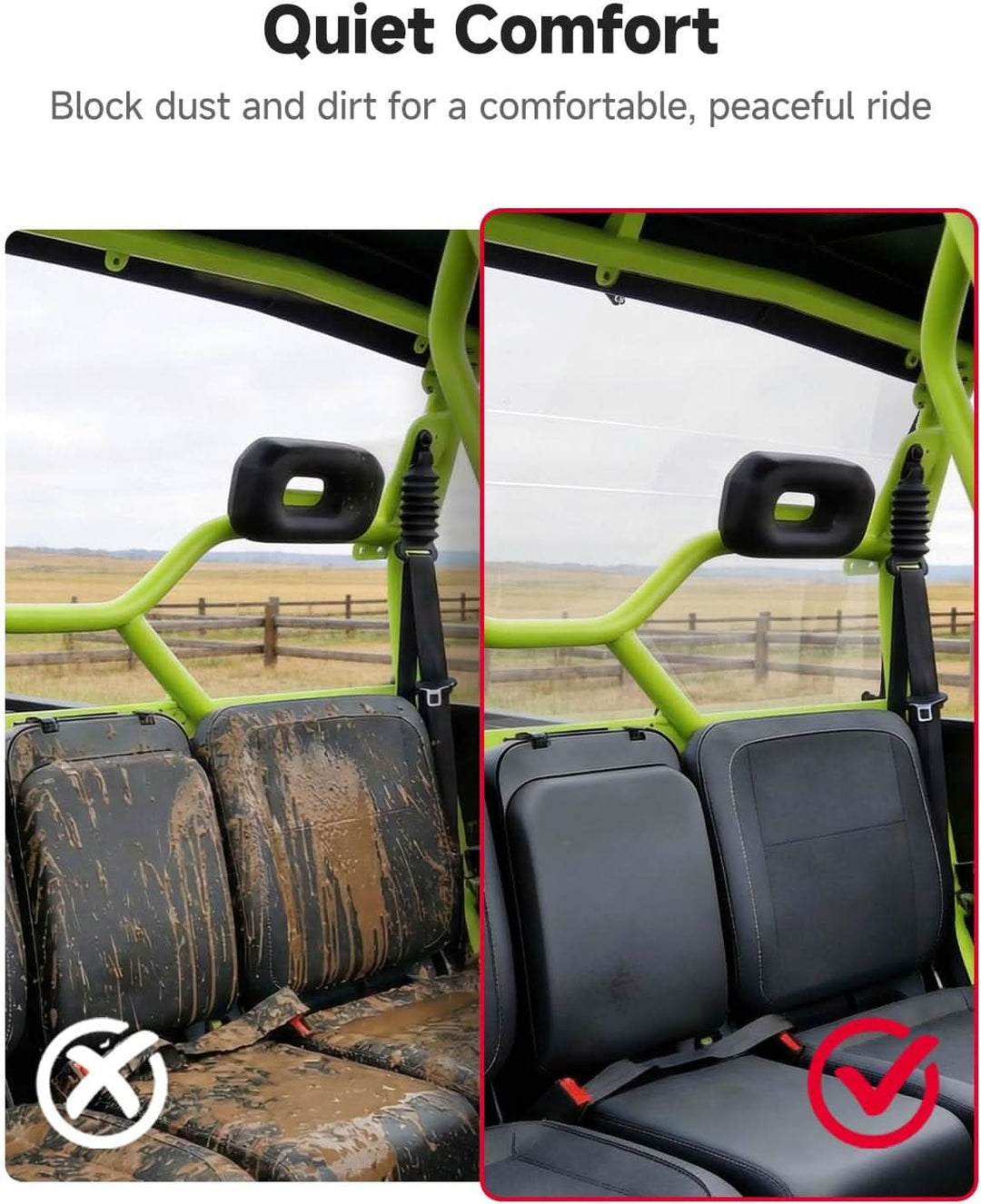 UTV Rear Windshield For Segway Fugleman UT10 - Kemimoto