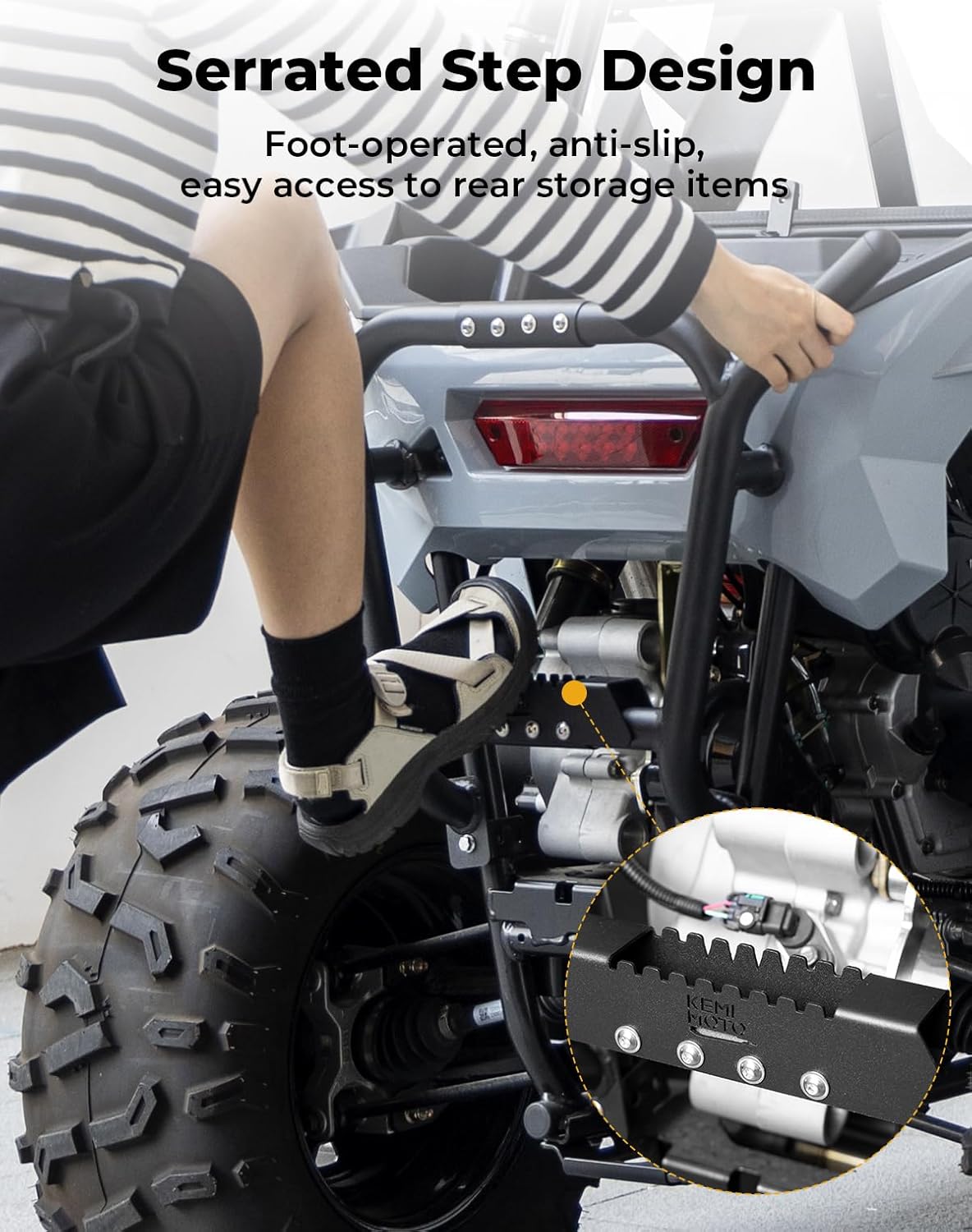 UTV Rear Bumper for Polaris RZR 200 2022-2025 - Kemimoto