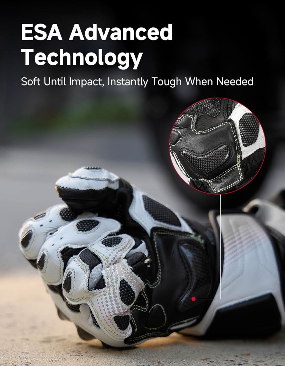 Women Carbon Fiber Motorcycle Gloves - Kemimoto