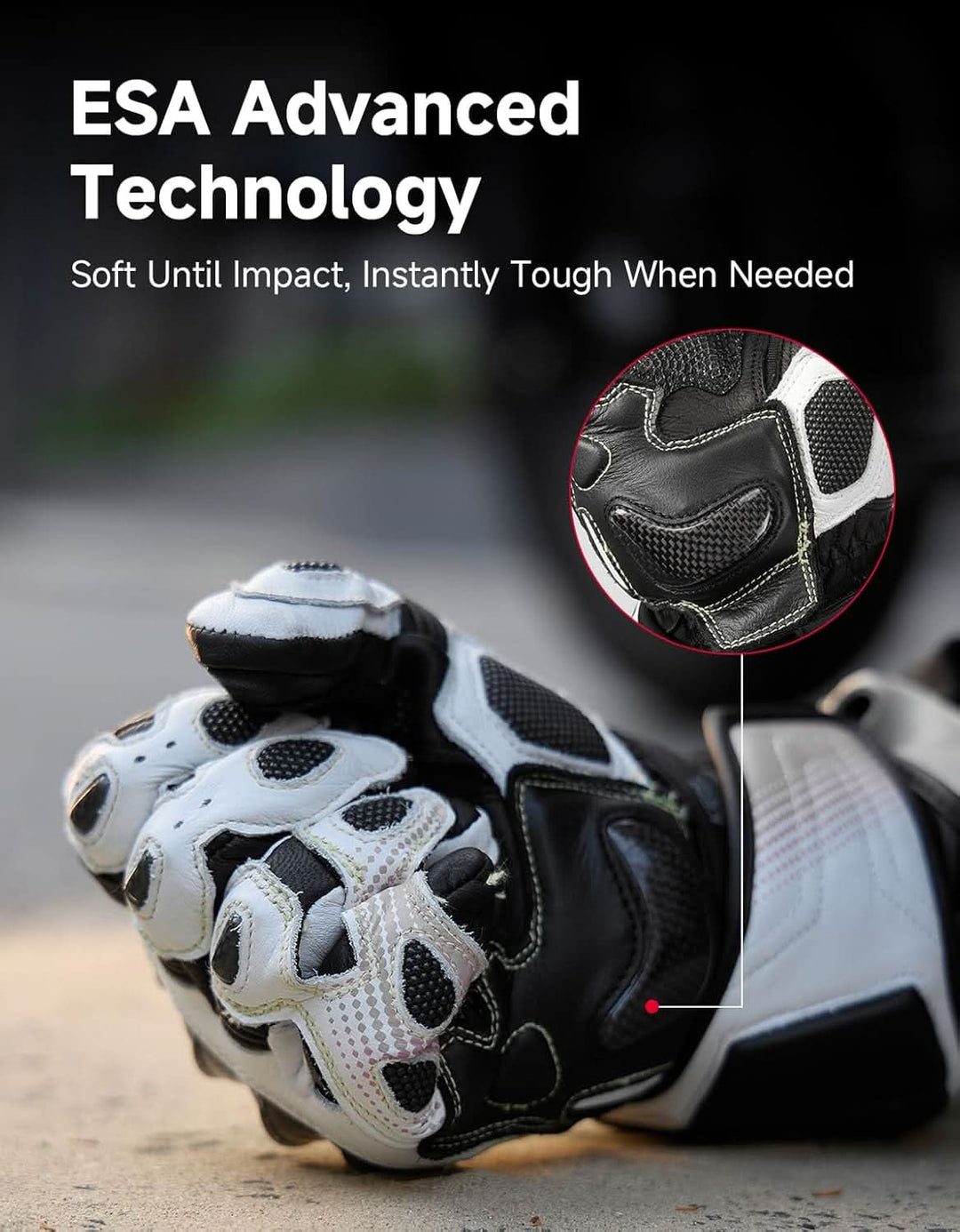 Women Carbon Fiber Motorcycle Gloves - Kemimoto