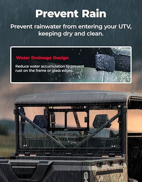 UTV Sliding Glass Rear Window For CFMOTO UFORCE 1000/1000 XL 2019-2025