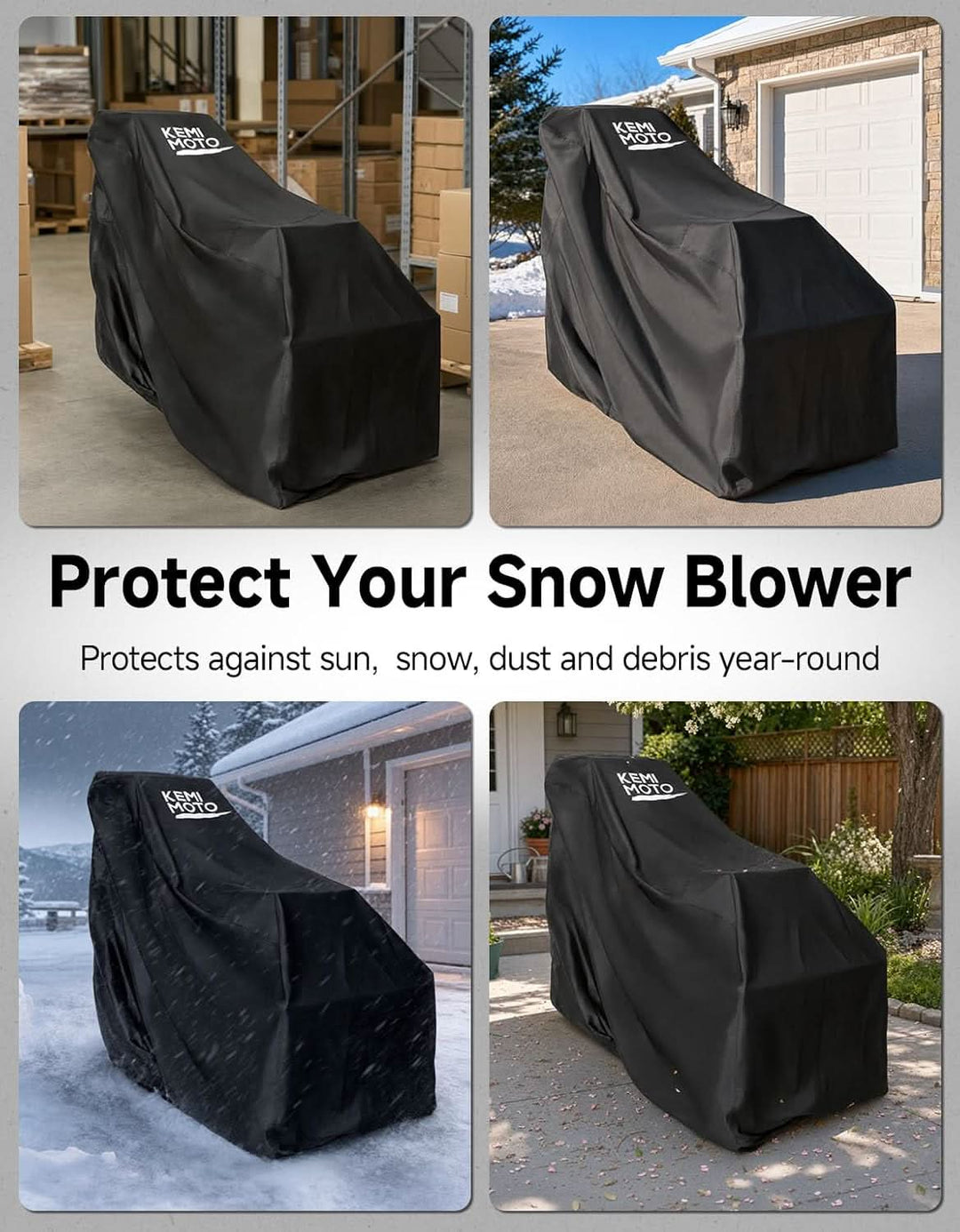 Universal Snow Blower Cover with Windproof Buckle