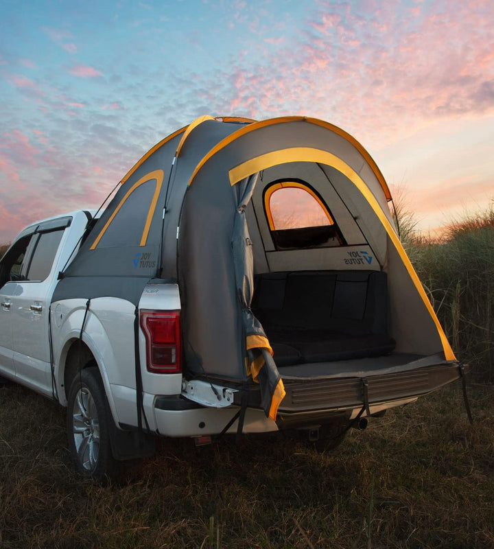 JOYTUTUS Pickup Truck Tent 2.0, 5.5'-6' Camping Preferred - Orange - Kemimoto