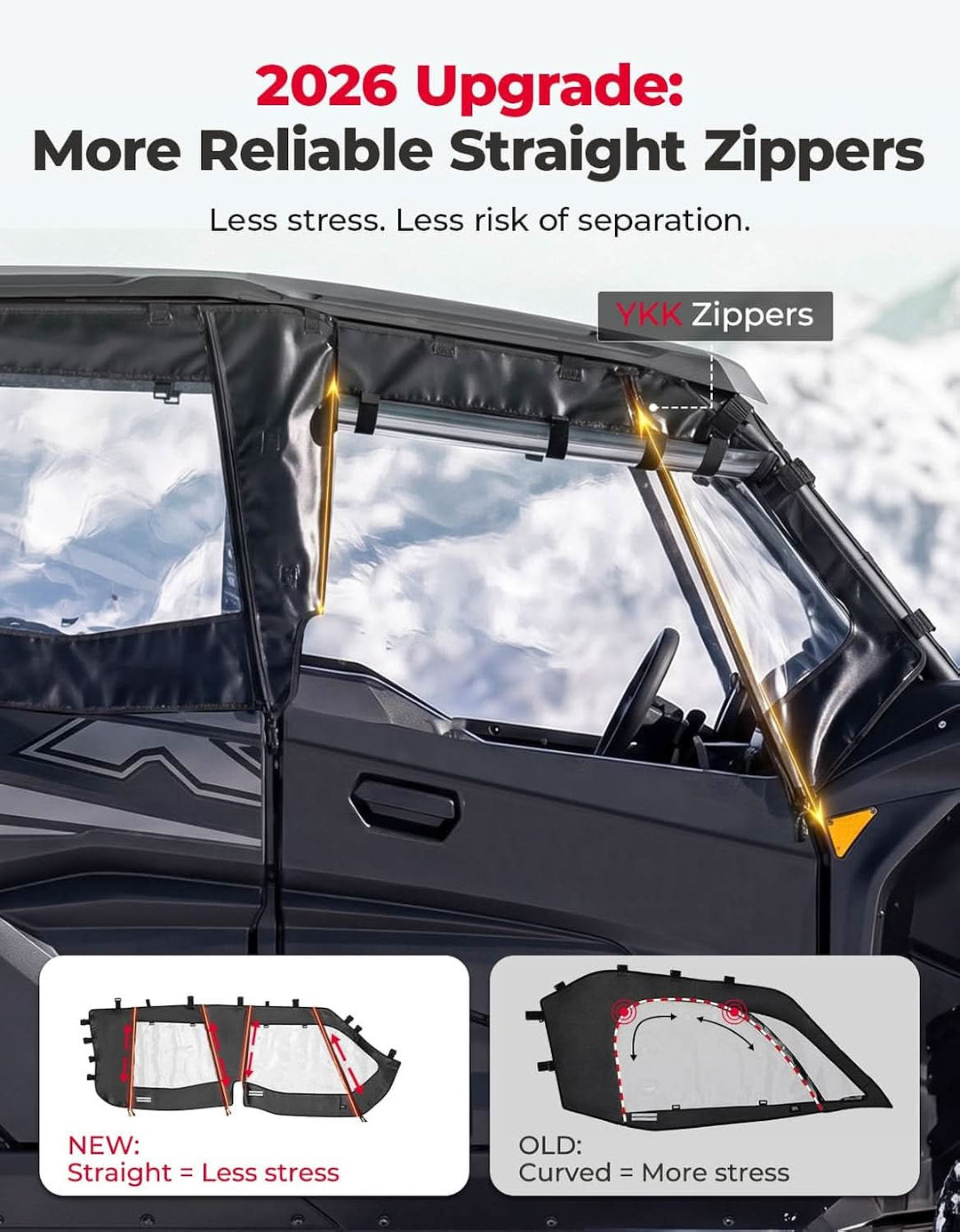 Upgraded Soft Upper Doors For Kawasaki Teryx KRX 4 1000