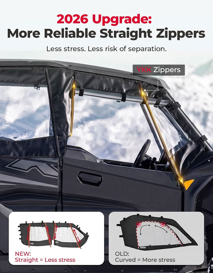 Upgraded Soft Upper Doors For Kawasaki Teryx KRX 4 1000