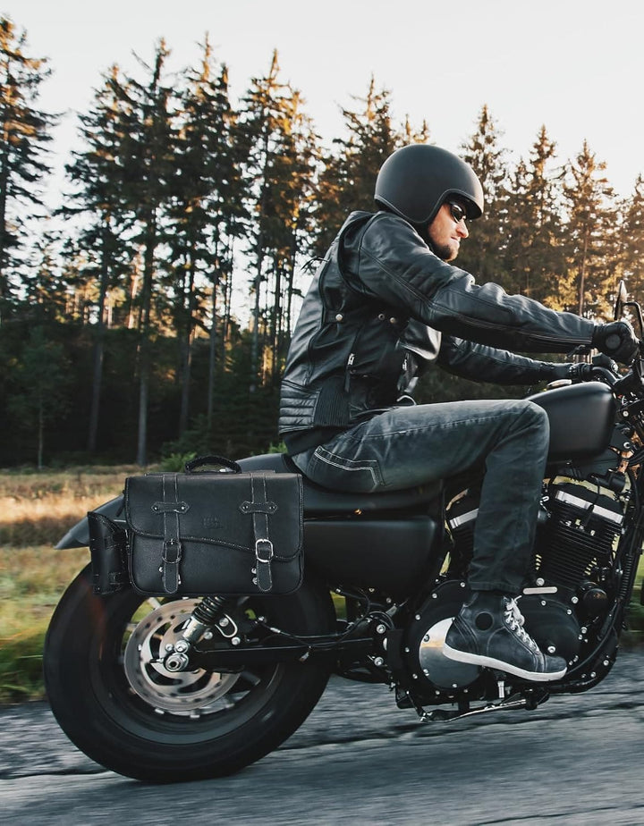 Motorcycle Saddle Bags for Sportster, Softail, Dyna, Road King, V-star, and Shadow - Kemimoto