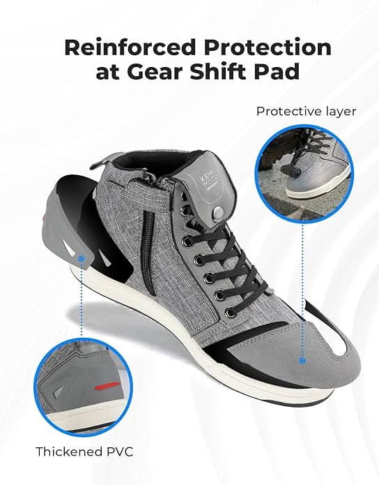 Motorcycle Shoes for Men - Durable Protective Riding Boots - Kemimoto