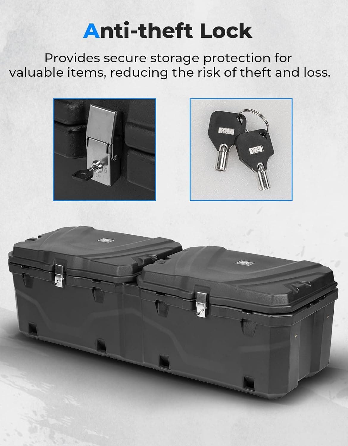 110L UTV Bed Storage Box for Polaris Ranger – Kemimoto