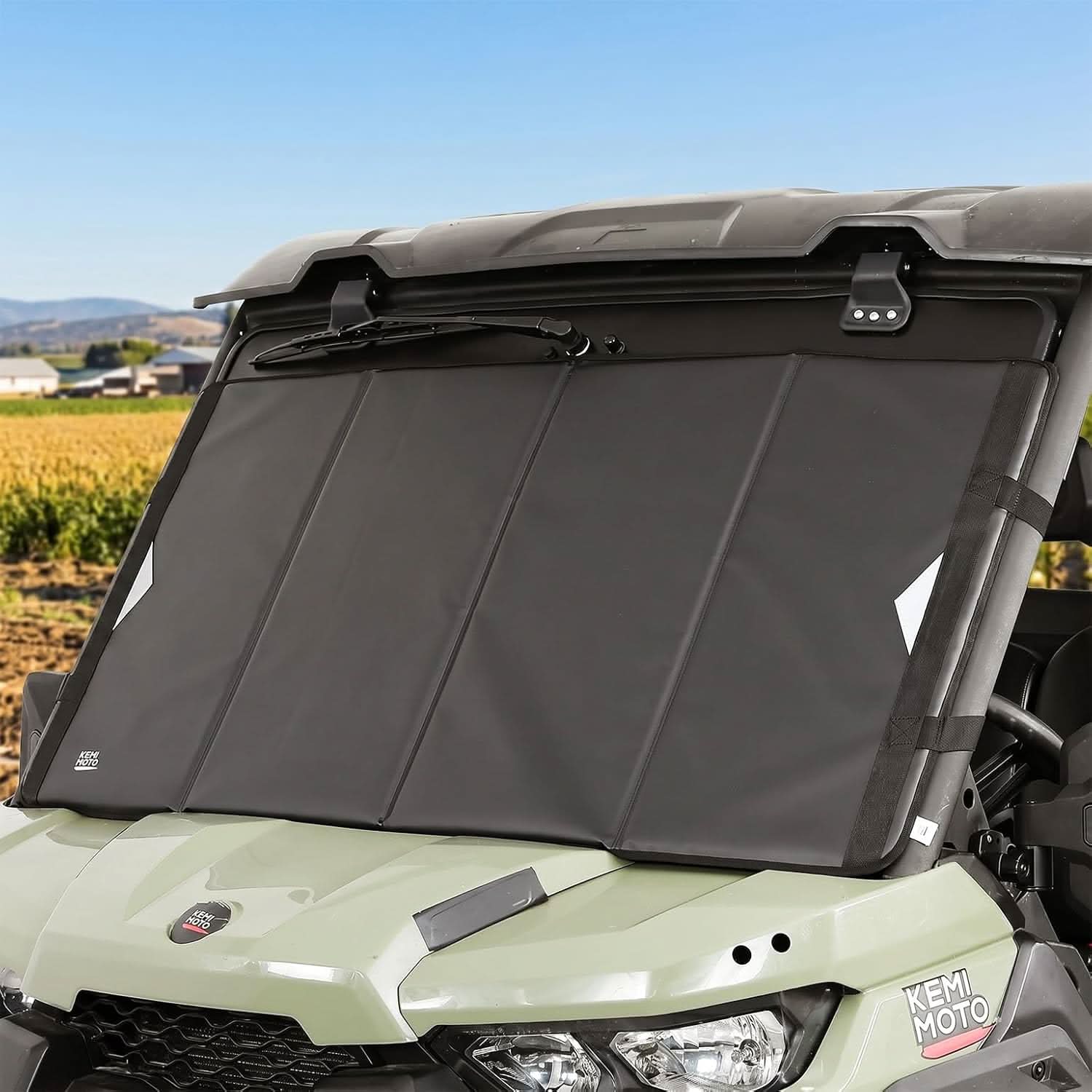 UTV Thickened Glass Windshield Cover for Polaris Ranger XP 1000 / Crew / Ranger 1000 / Can-Am Defender 2016-2026