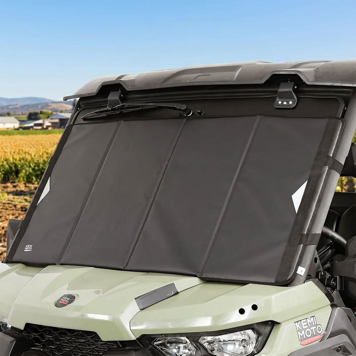 UTV Thickened Glass Windshield Cover for Polaris Ranger XP 1000 / Crew / Ranger 1000 / Can-Am Defender 2016-2026