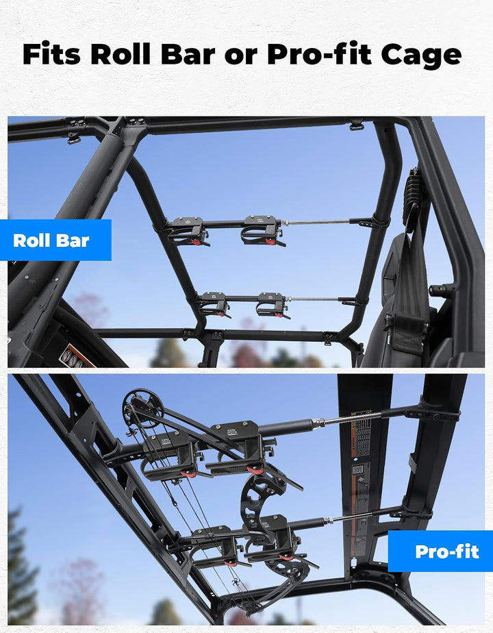 UTV Overhead Hunting Tool Holder Rack for Polaris Ranger - Kemimoto