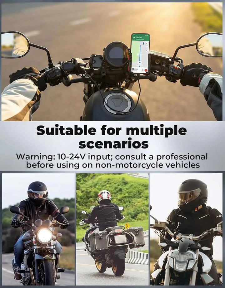 USB Charger for Motorcycle with USB-C & USB-A